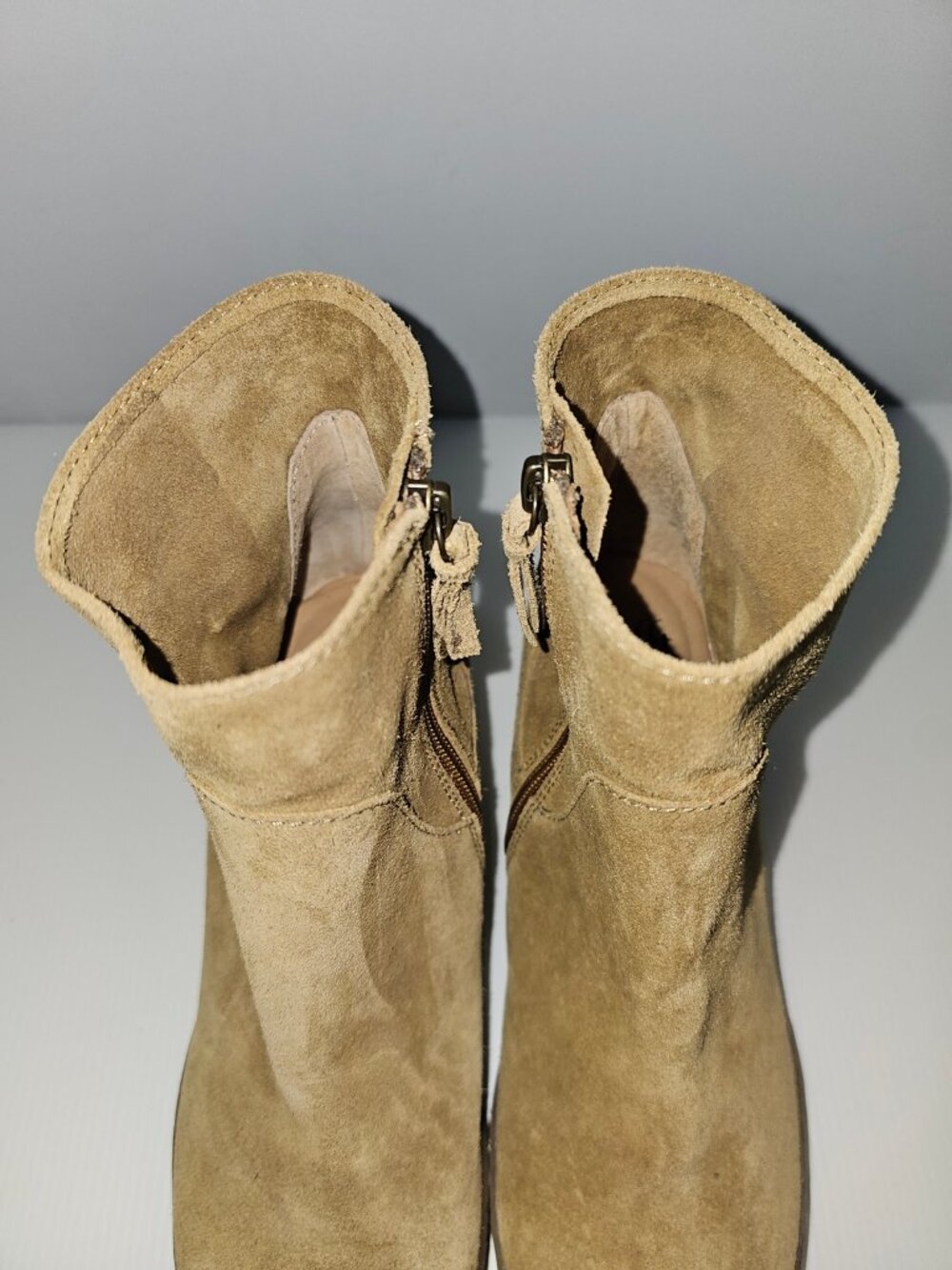 Sofft Shary Wedge Ankle Boot Womens 9 Hazelwood Tan Suede Waterproof Heel Fall - Picture 8 of 15